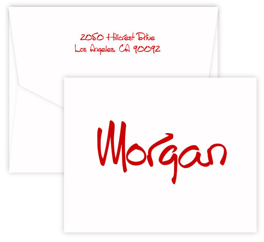 Felice Folded Note Cards - Raised Ink